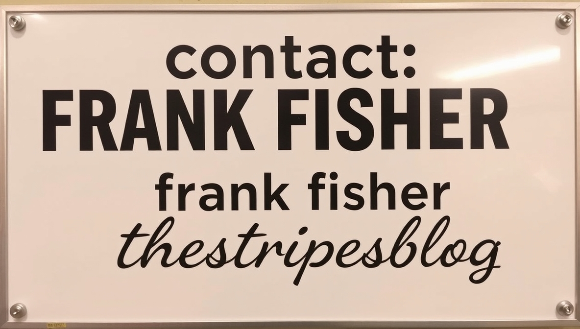 contact frank fisher thestripesblog